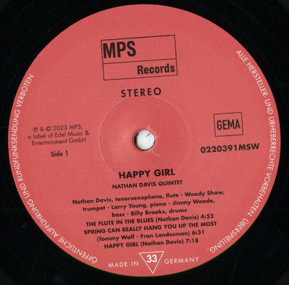 Nathan Davis - Happy Girl (0220391MSW) 2025 GER MPS｜中古LP
