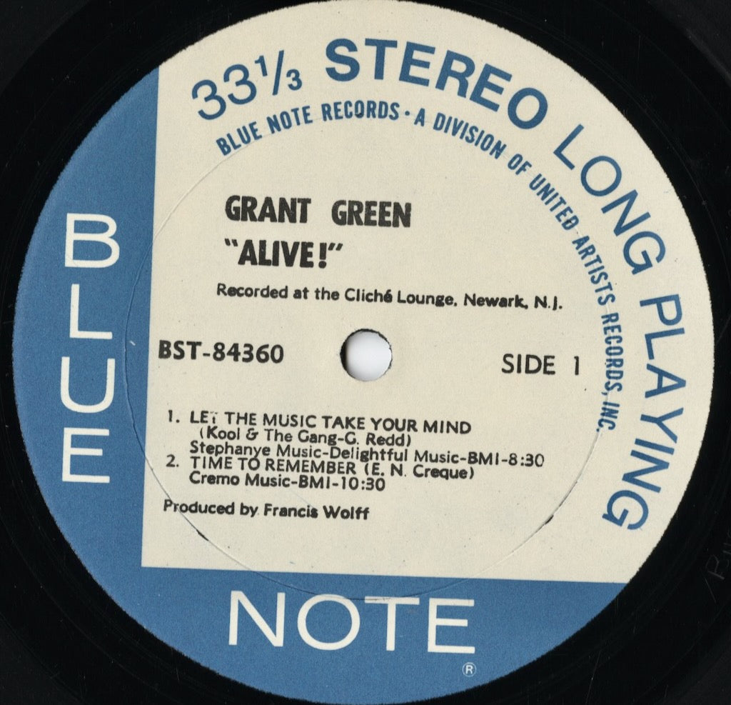 Grant Green - Alive! (BST-84360) LP 1971 US Blue Note｜中古LP