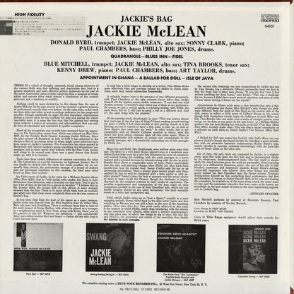 Jackie McLean – Jackie’s Bag (BST 84051) LP 1971 US Blue Note – United Artists｜中古LP