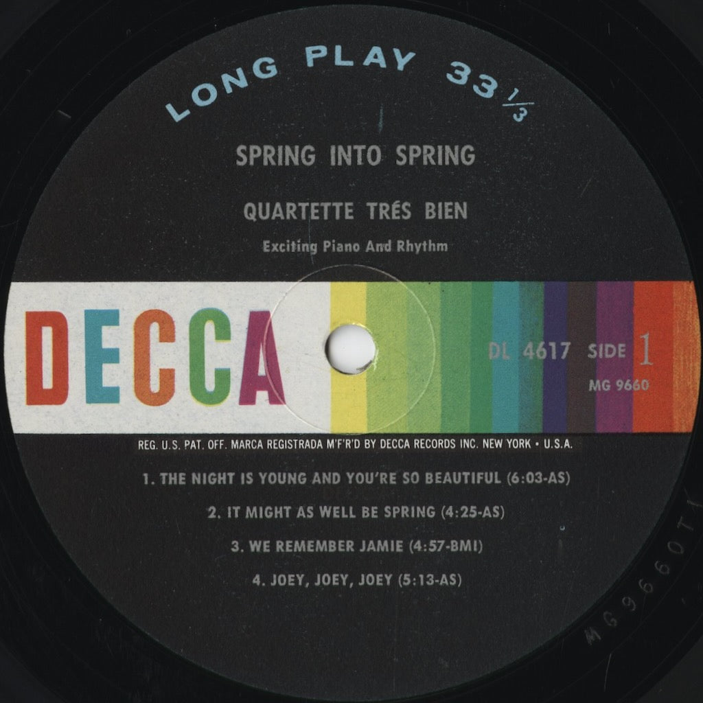Quartette Tres Bien - Spring Into Spring (DL 4617) 1965 US Decca｜中古LP
