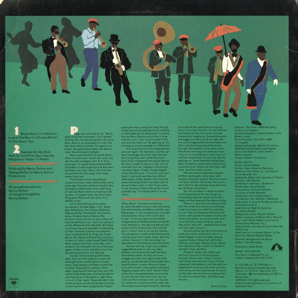 Benny Golson – I'm Always Dancin' To The Music (JC 35359) LP 1978 US Columbia | 中古LP