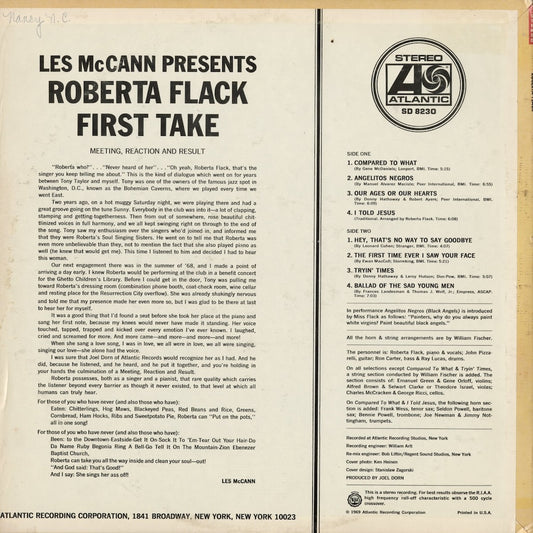 Roberta Flack - First Take (SD 8230) 1969 US Atlantic｜中古LP