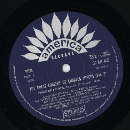 Charles Mingus / The Great Concert Of Charles Mingus -3LP (30 AM 003-004-005) LP 1970 FRA America Records｜中古LP