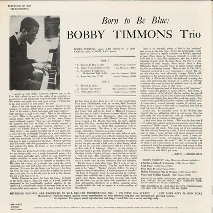 Bobby Timmons - Born To Be Blue! (SMJ-6307) 1982 JPN Riverside｜中古LP
