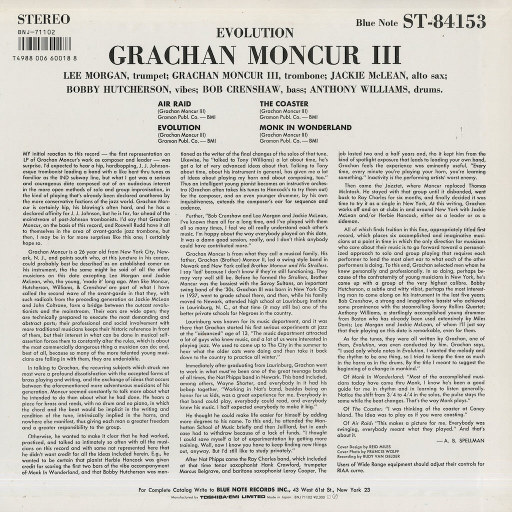 Grachan Moncur III / グレイシャン・モンカー3世 / Evolution (BNJ 71102)