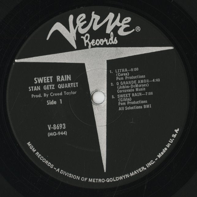 Stan Getz / スタン・ゲッツ / Sweet Rain (V-8693) MONO