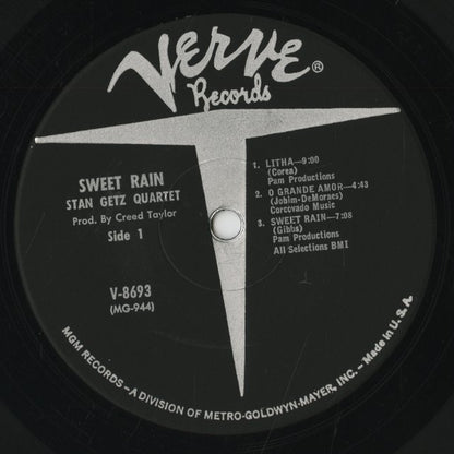 Stan Getz / スタン・ゲッツ / Sweet Rain (V-8693) MONO