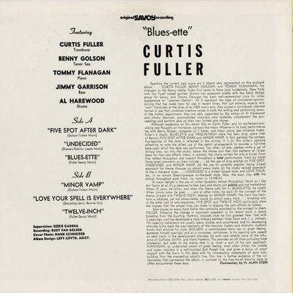 Curtis Fuller - Blues-Ette (SOPU-1SY) 1976 JPN CBS/Sony｜中古LP