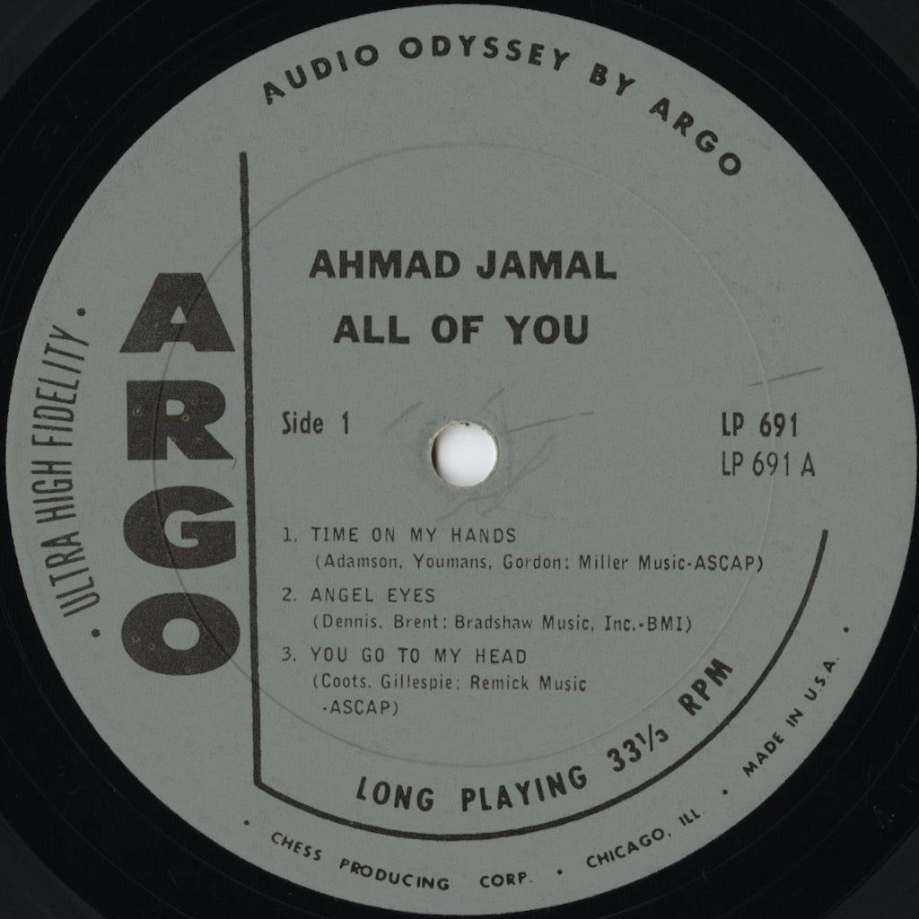Ahmad Jamal / アーマッド・ジャマル / All Of You (LP-691)