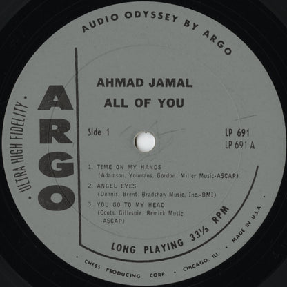 Ahmad Jamal / アーマッド・ジャマル / All Of You (LP-691)