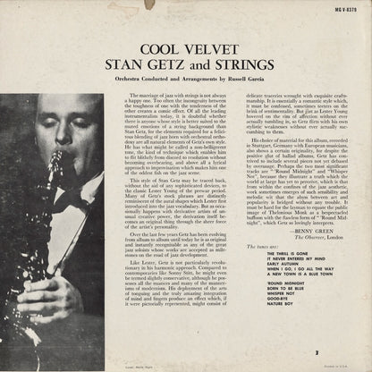 Stan Getz / スタン・ゲッツ / Cool Velvet (MG V-8379)