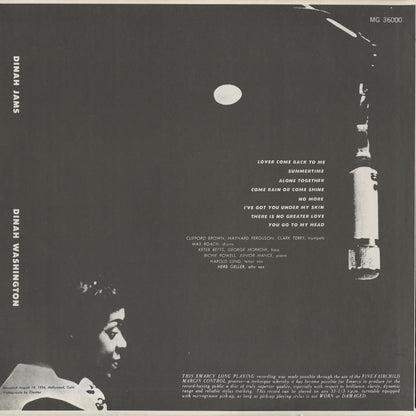 Dinah Washington / ダイナ・ワシントン / Dinah Jams (MG 36000)