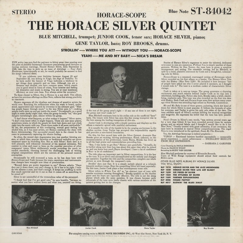 Horace Silver / ホレス・シルヴァー / Horace Scope (GXK 8066)