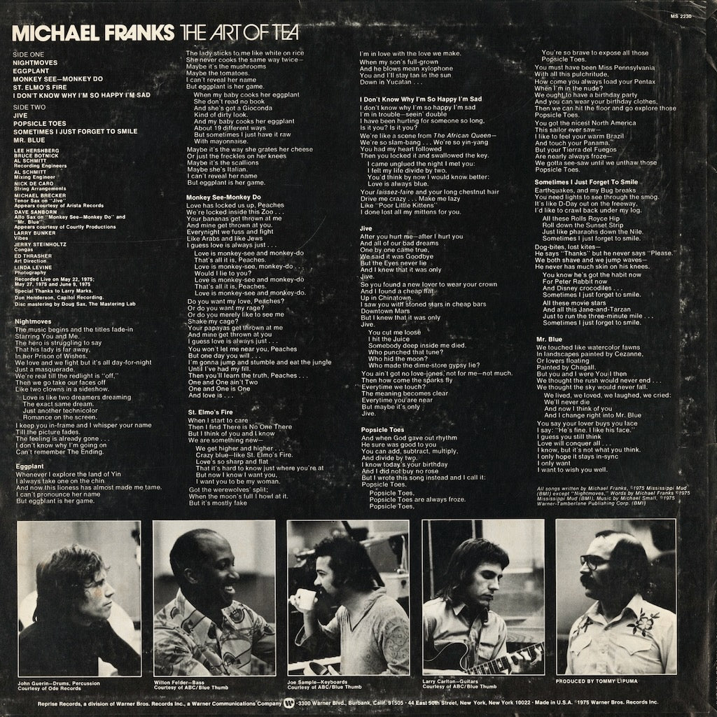 Michael Franks / マイケル・フランクス / The Art Of Tea (MS 2230)