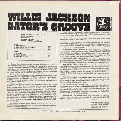 Willis Jackson – Gator's Groove (PRT 7648) LP 1970s US Prestige | 中古LP