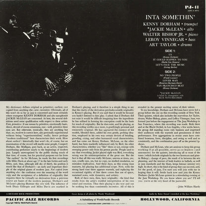 Kenny Dorham, Jackie McLean - Inta Somethin' (PJ-0041) 1992 JPN Pacific Jazz｜中古LP