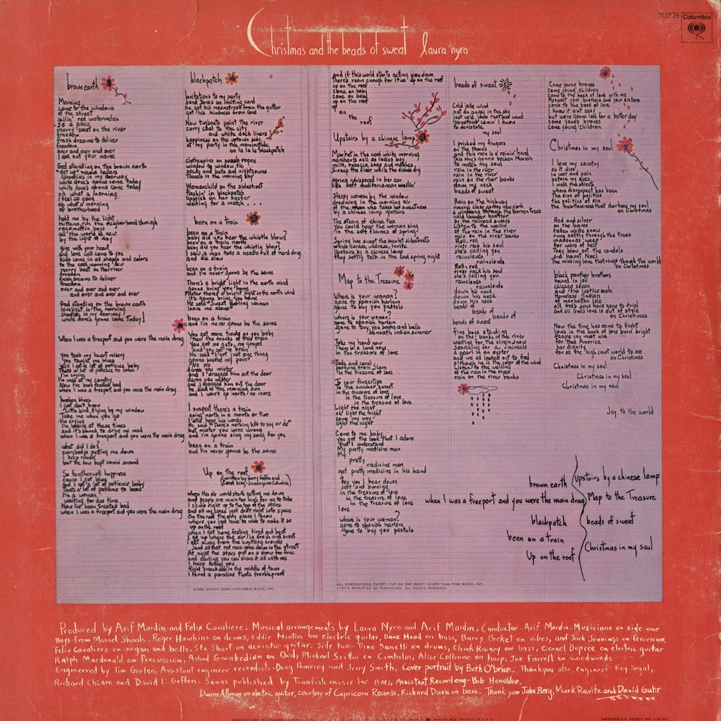 Laura Nyro - Christmas And The Beads Of Sweat (PC 30259) 1970's US Columbia｜中古LP