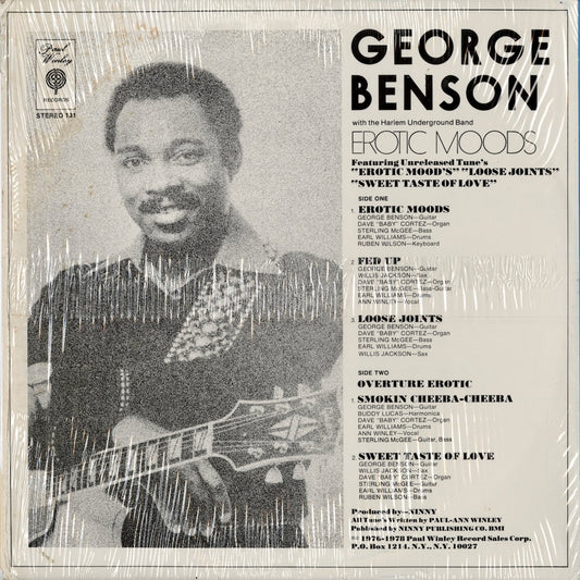 George Benson - Erotic Moods (L.P. 131) 1978 US Paul Winley｜中古LP