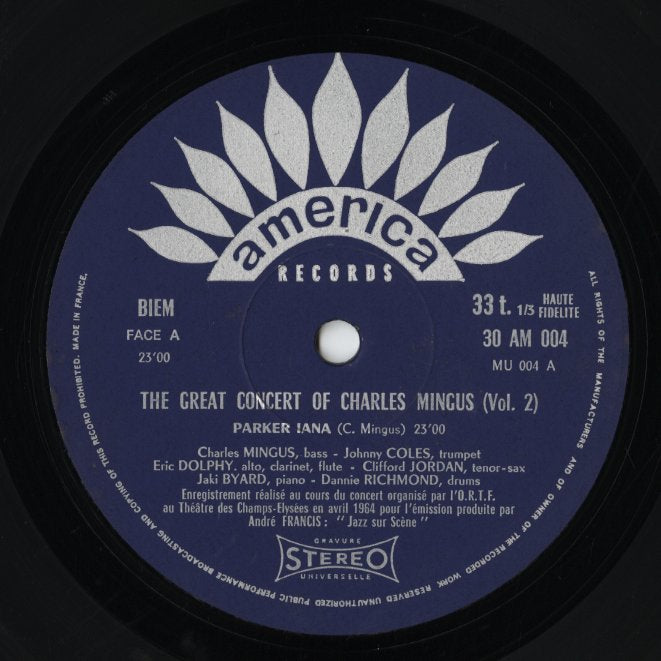 Charles Mingus / The Great Concert Of Charles Mingus -3LP (30 AM 003-004-005) LP 1970 FRA America Records｜中古LP