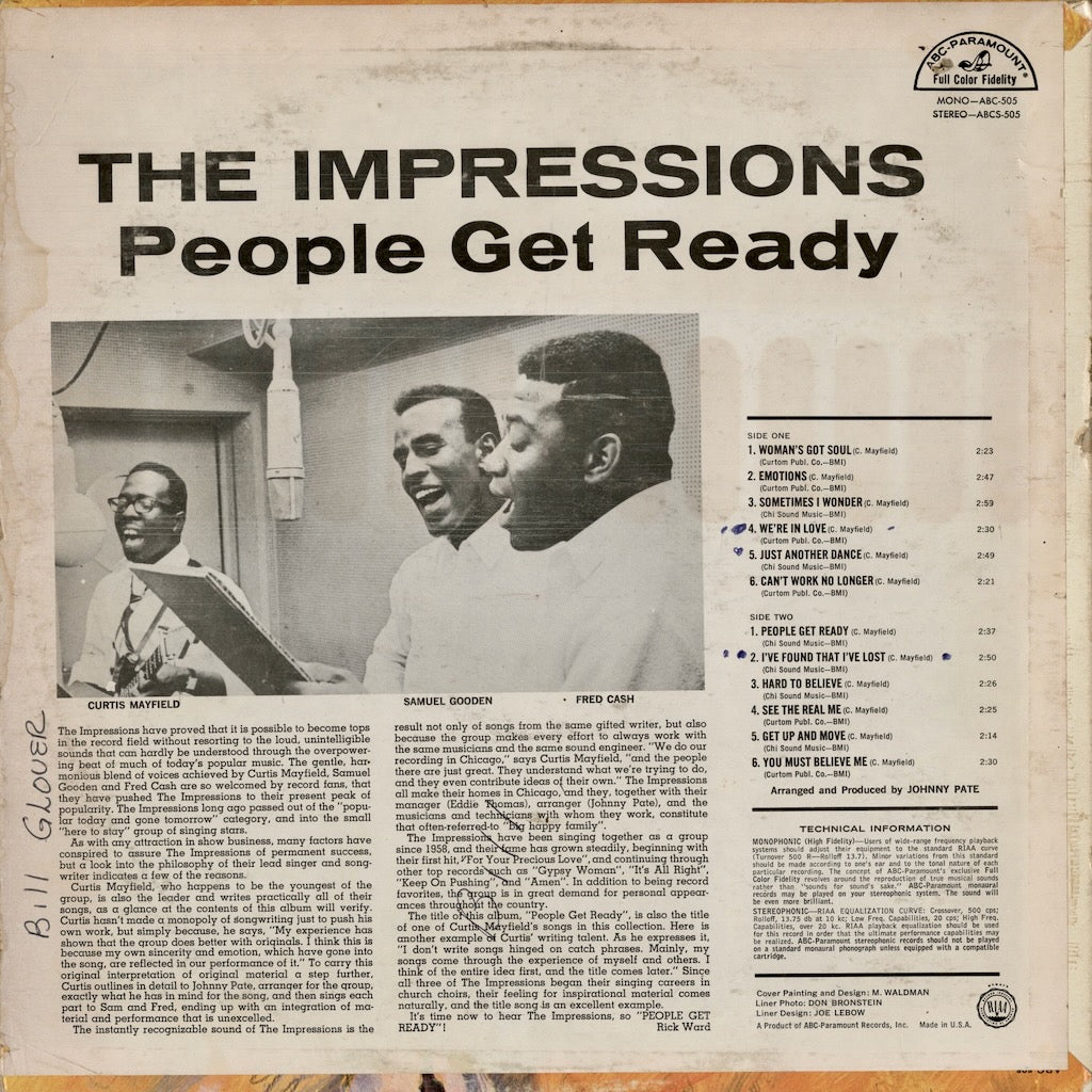 The Impressions / インプレッションズ / People Get Ready (ABCS-505)