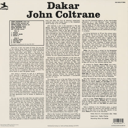 John Coltrane - Dakar (OJC-393) LP 1990 US Prestige｜中古LP