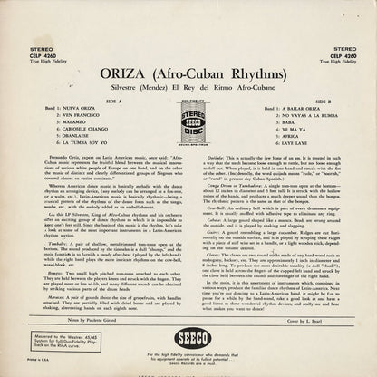 Silvestre El Rey Del Ritmo Afro-Cubano - Oriza (Afro-Cuban Rhythms) (CELP 426) LP 1960 US Seeco｜中古LP