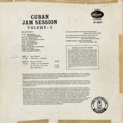 Julio Gutierrez - Cuban Jam Session Vol.II (LP-3055) LP 1960 Cuba Panart｜中古LP