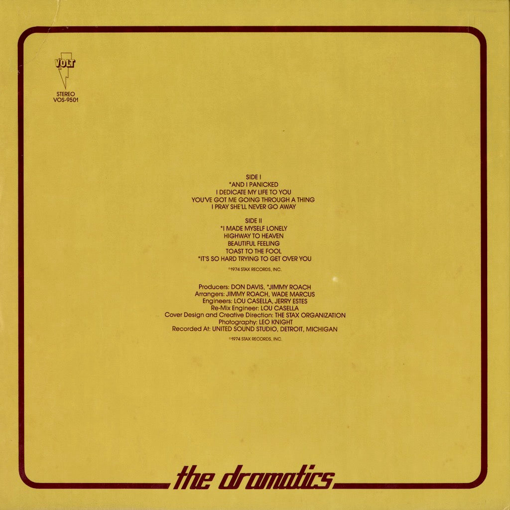 Ron Banks And The Dramatics - Dramatically Yours (VOS-9501) 1973 US Volt｜中古LP