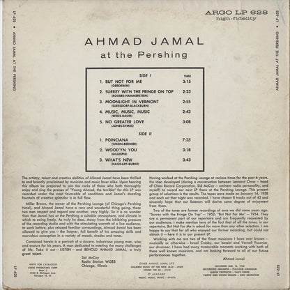 Ahmad Jamal / アーマッド・ジャマル / But Not For Me (LP-628)