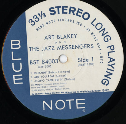 Art Blakey And The Jazz Messengers - Moanin' (GXF 3002) 1977 JPN Blue Note｜中古LP