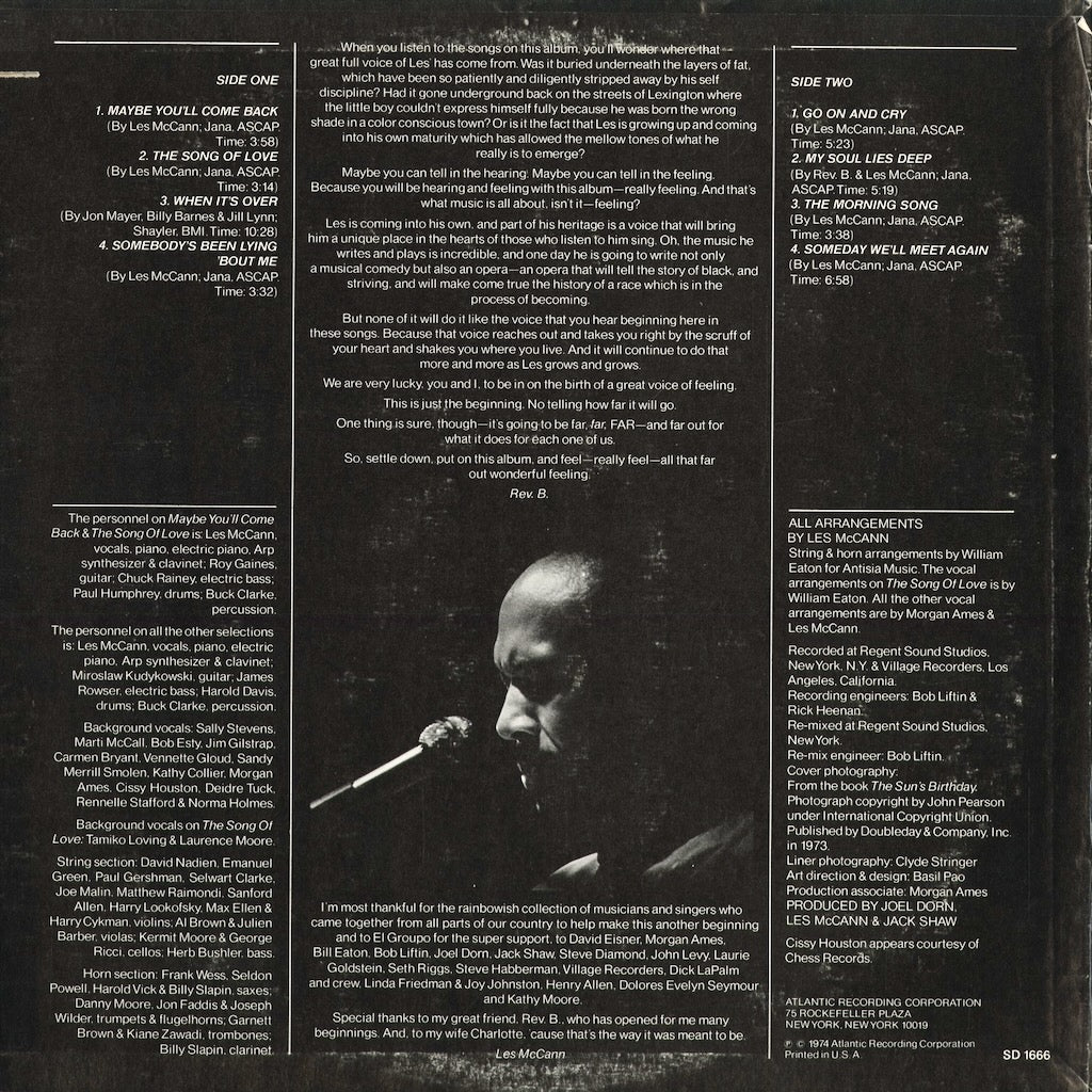 Les McCann - Another Beginning (SD1666) 1974 US Atlantic｜中古LP