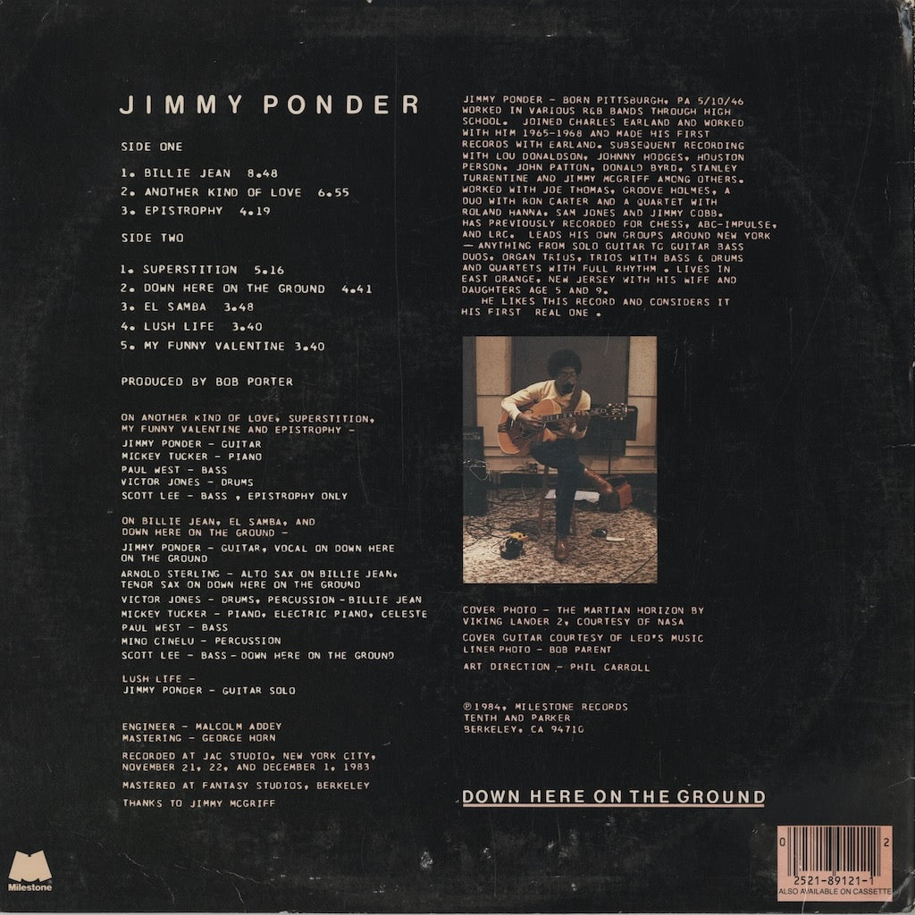 Jimmy Ponder / ジミー・ポンダー / Down Here On The Ground (M-9121)