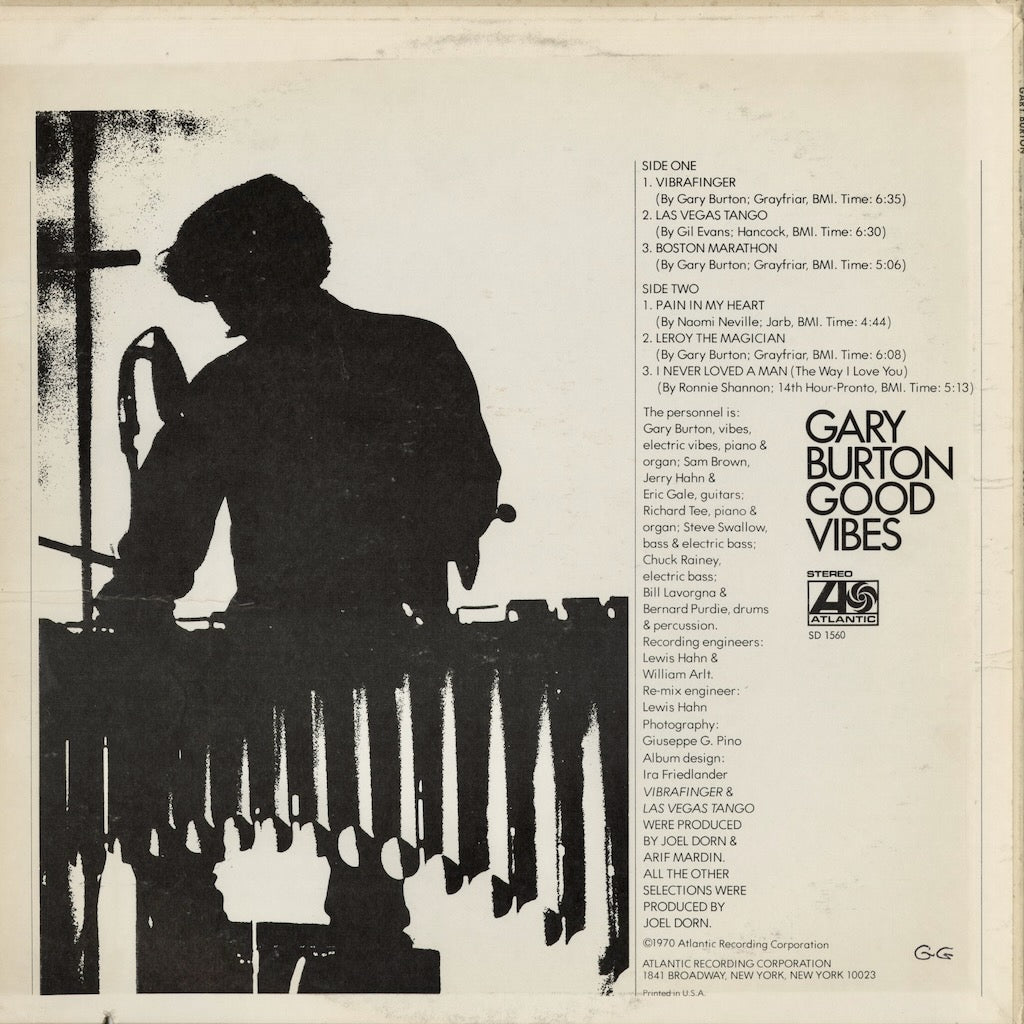 Gary Burton - Good Vibes (SD1560) 1970's US Atlantic｜中古LP