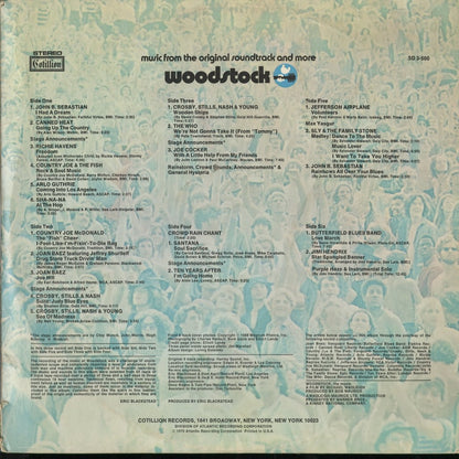 V.A. (Jimi Hendrix, Sly & The Family Stone etc...) - Woodstock - OST (SD 3-500) 1970 US Cotillion｜中古LP