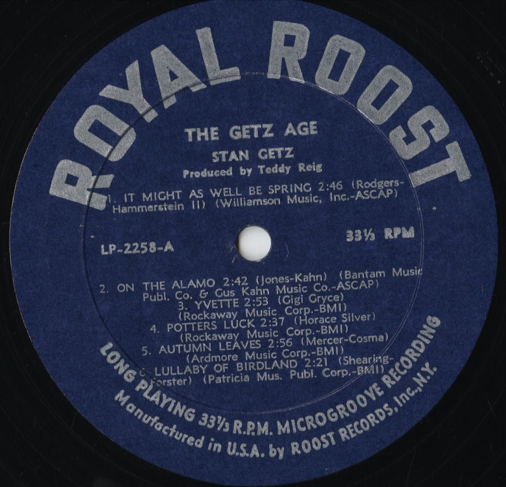 Stan Getz - The Getz Age (LP 2258) 1964 US Royal Roost｜中古LP