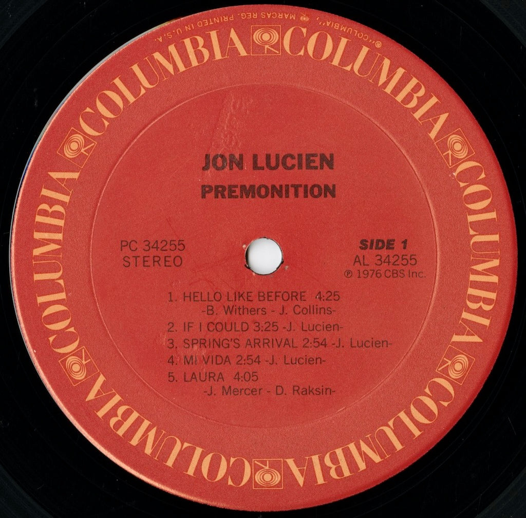 Jon Lucien / ジョン・ルシエン / Premonition (PC34255)