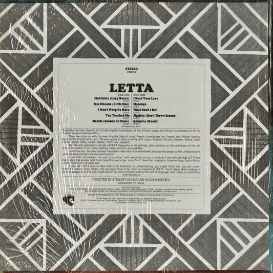 Letta - Letta (CS-805) 1970 US CHISA｜中古LP