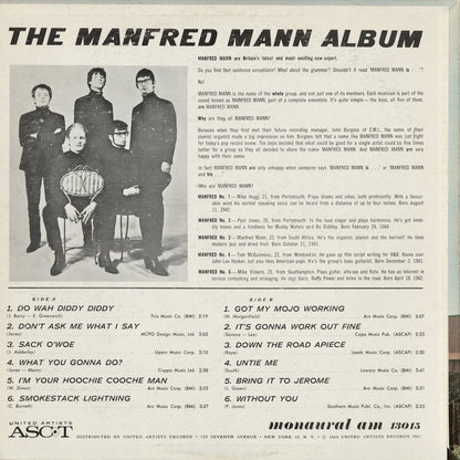 Manfred Mann - The Manfred Mann Album (AM 13015) LP 1964 US ASCOT｜中古LP