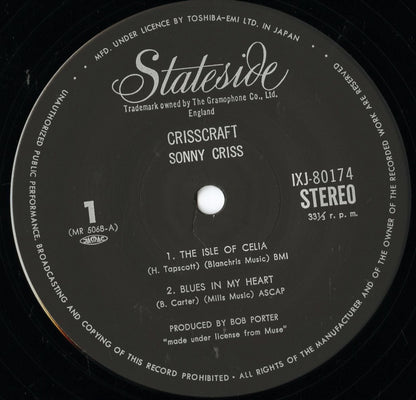 Sonny Criss / ソニー・クリス / Crisscraft (IXJ-80174)