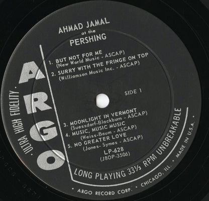 Ahmad Jamal / アーマッド・ジャマル / But Not For Me (LP-628)