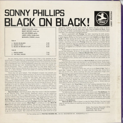 Sonny Phillips – Black On Black! (PRST 10007) LP 1971 US Prestige | 中古LP