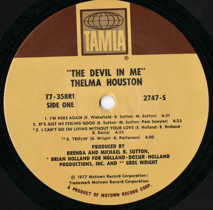 Thelma Houston - The Devil In Me (T7 358R1) LP 1977 US Tamla｜中古LP