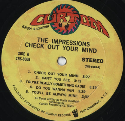 The Impressions - Check Out Your Mind! (CRS 8006) 1970 US Curtom｜中古LP