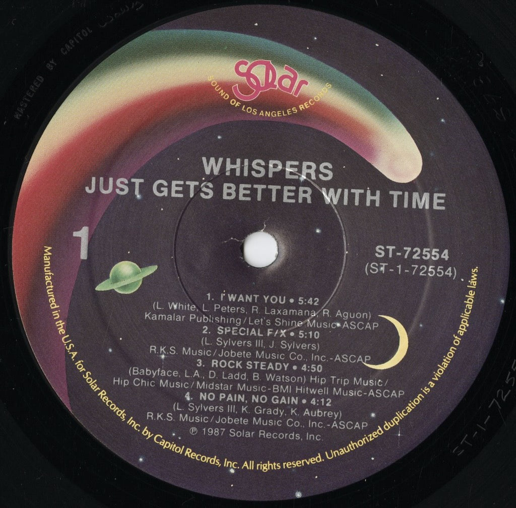 The Whispers - Just Gets Better With Time (ST-72554) 1987 US Solar｜中古LP