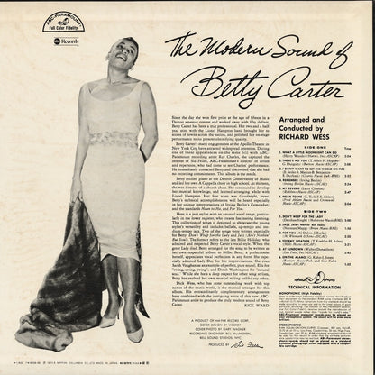 Betty Carter - The Modern Sound Of Betty Carter (YW-8538-AB) LP 1977 JPN ABC-Paramount