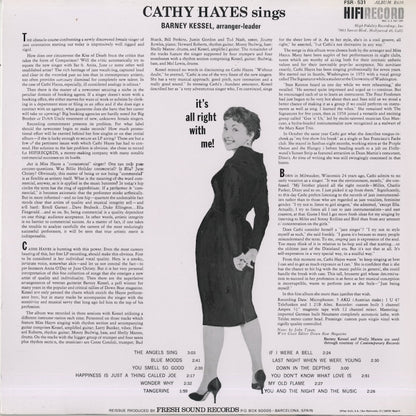 Cathy Hayes / キャシー・ヘイズ / It's All Right With Me (FSR-531)