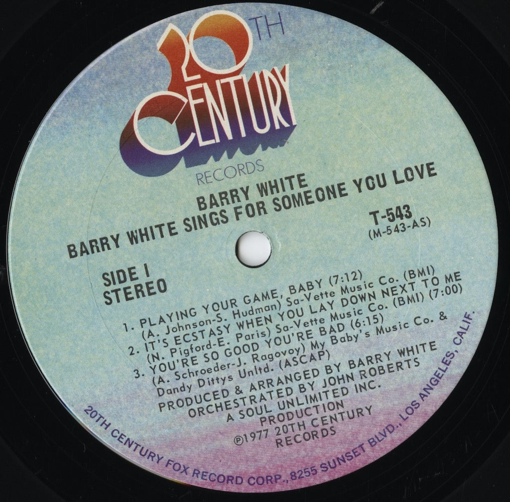 Barry White / バリー・ホワイト / Sings For Someone You Love (T-543)