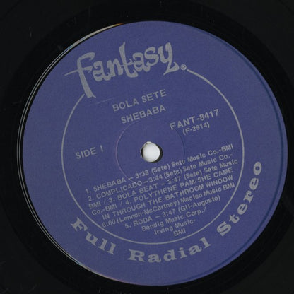 Bola Sete - Shebaba (FANT-8417) LP 1971 US Fantasy｜中古LP