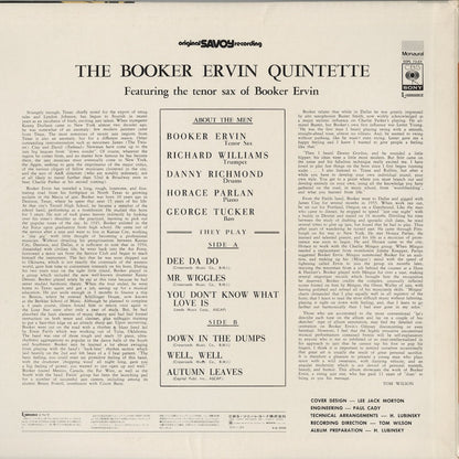 Booker Ervin - Cookin' (SOPL-73-SY) LP 1971 JPN CBS/Sony｜中古LP