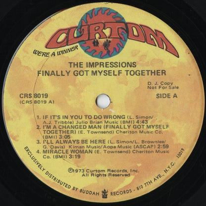 The Impressions - Finally Got Myself Together (CRS 8019) 1973 US Curtom｜中古LP